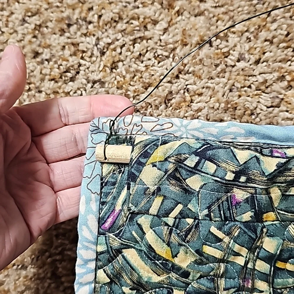Quilted laundry sign- hand and machine quilted